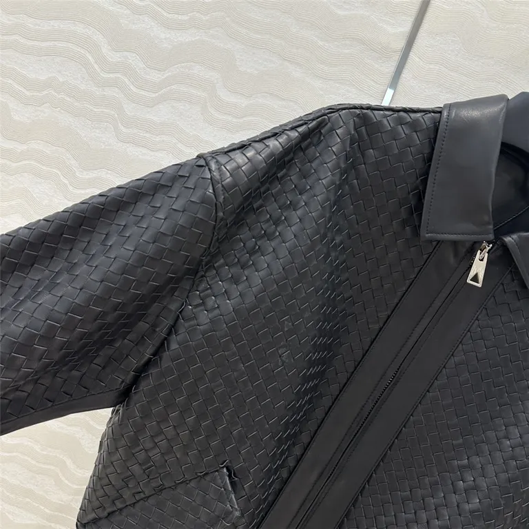 Bottega Veneta woven vintage leather jacket